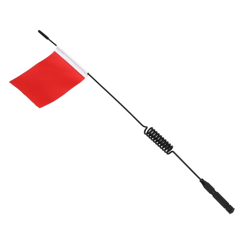 RC Climbing Car Antenna: Red Spiral Flexible Flagpole - High-quality Stitched Flag for RC Crawler Roof Modification - Image 2