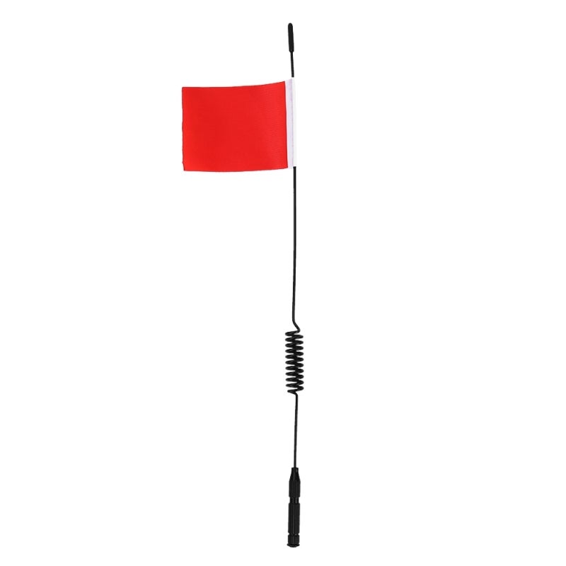RC Climbing Car Antenna: Red Spiral Flexible Flagpole - High-quality Stitched Flag for RC Crawler Roof Modification - Image 1