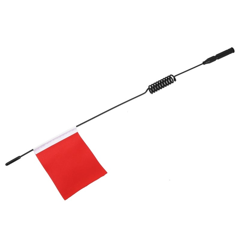 RC Climbing Car Antenna: Red Spiral Flexible Flagpole - High-quality Stitched Flag for RC Crawler Roof Modification - Image 3