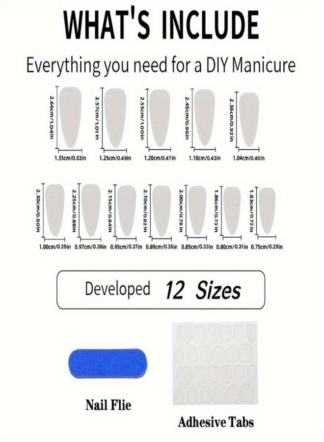 ROKHEVN Valentine's Day Press on Nails Medium Almond Fake Nails with Design Love Heart Stick on Nails French Tip Nails Press Ons Artificial Acrylic Glue On Nails for Women Manicure 24Pcs - Image 4