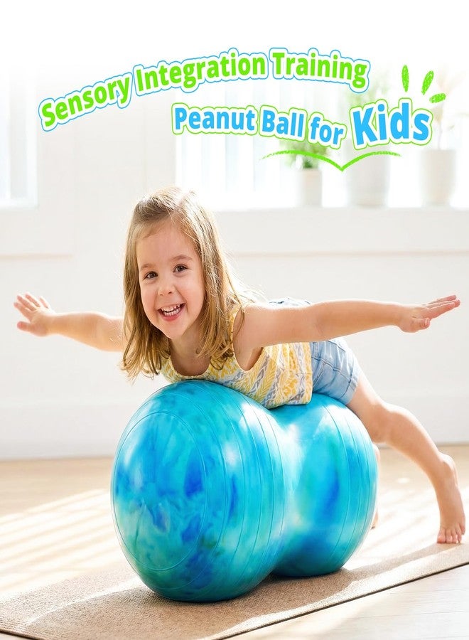 EVERICH TOY Peanut Ball for Kids, 18’’ Anti-Burst Autism Sensory Exercise Ball for Physical Therapy, Balance Training & Yoga, Bouncy Ball Chair for Boys and Girls. - Image 5