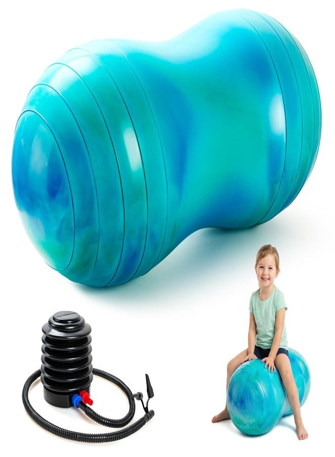 EVERICH TOY Peanut Ball for Kids, 18’’ Anti-Burst Autism Sensory Exercise Ball for Physical Therapy, Balance Training & Yoga, Bouncy Ball Chair for Boys and Girls. - Image 1