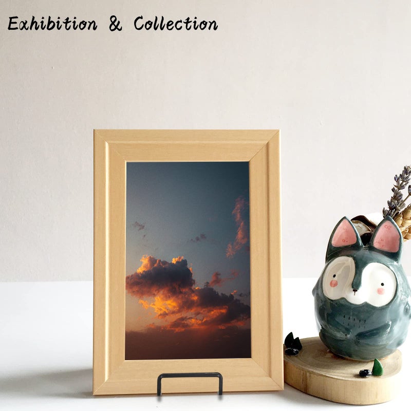 Decolore مجموعة من 4 حوامل صور سوداء من Decolore مقاس 15.24 سم لعرض حامل اللوحة المربعة وحامل إطار العرض للوحة تزيين الصورة وحامل الصور والعمل الفني - Image 3