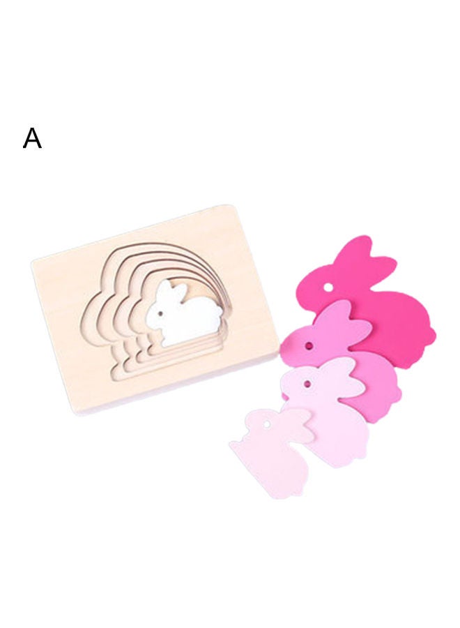 NIBEMINENT Animal Cartoon 3D Multilayer Jigsaw Puzzle Early Educational  - Image 1