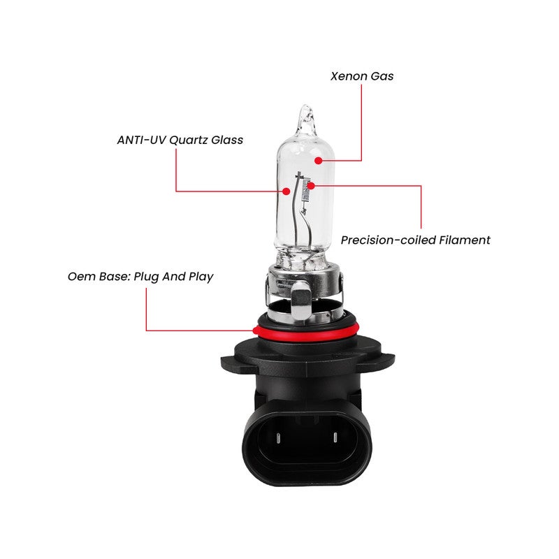 10 PIECE   FEEMA 9005 Premium Halogen Bulbs – 12V 65W, 1200 Lumens, Xenon Gas, Anti-UV Quartz Glass, Plug and Play OEM Base, Multiple Color Temperature Options (3000K, 4300K, 5000K), Easy Installation - Image 4