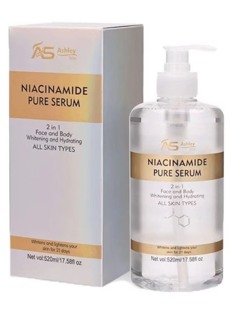 آشلي مصل أشلي شاين نياسيناميد النقي 2 في 1 لتبييض وترطيب الوجه والجسم 520 مل - Image 1