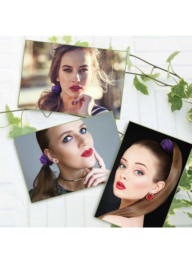 Didder - 20 Pcs Hair Scrunchies Velvet Elastics Scrunchy Hair Ties Dark purple Soft Scrunchie Bobbles Ropes Scrunchie Solid color Hair Bands for Women Girls - Image 1
