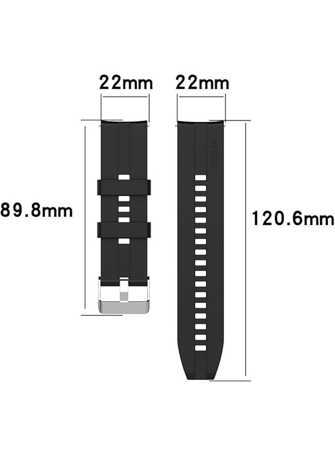22mm Replacement Silicone Band Compatible with Samsung Galaxy Watch 3 45mm/ Watch 46mm/ Gear S3/ Huawei GT4 46mm/ GT2E/ GT3 46mm/ GT2 Pro/ GT2 46mm/ Honor Magic Watch 2 46mm/ GTR4/GTR3/2/2e - Green - Image 5