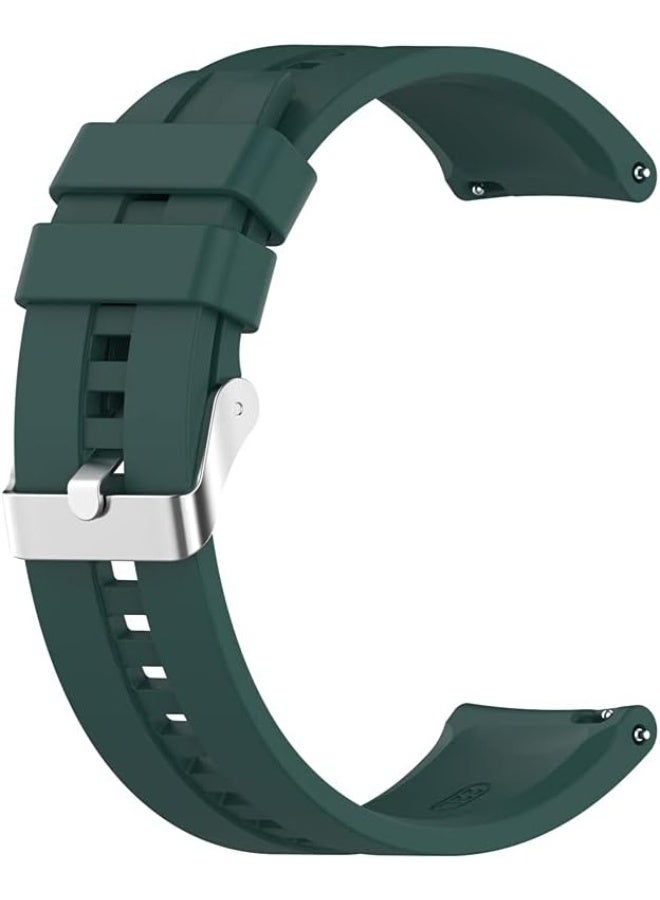 22mm Replacement Silicone Band Compatible with Samsung Galaxy Watch 3 45mm/ Watch 46mm/ Gear S3/ Huawei GT4 46mm/ GT2E/ GT3 46mm/ GT2 Pro/ GT2 46mm/ Honor Magic Watch 2 46mm/ GTR4/GTR3/2/2e - Green - Image 3