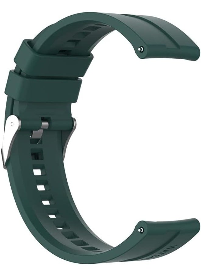 22mm Replacement Silicone Band Compatible with Samsung Galaxy Watch 3 45mm/ Watch 46mm/ Gear S3/ Huawei GT4 46mm/ GT2E/ GT3 46mm/ GT2 Pro/ GT2 46mm/ Honor Magic Watch 2 46mm/ GTR4/GTR3/2/2e - Green - Image 2