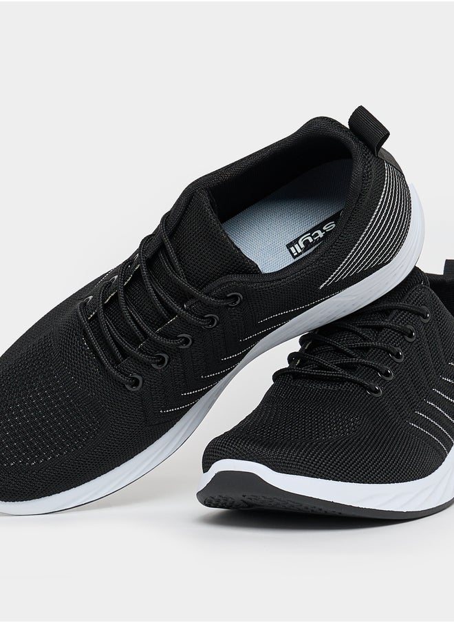 Styli Styli Knitted Breathable Lace Up Sneakers  - Image 4