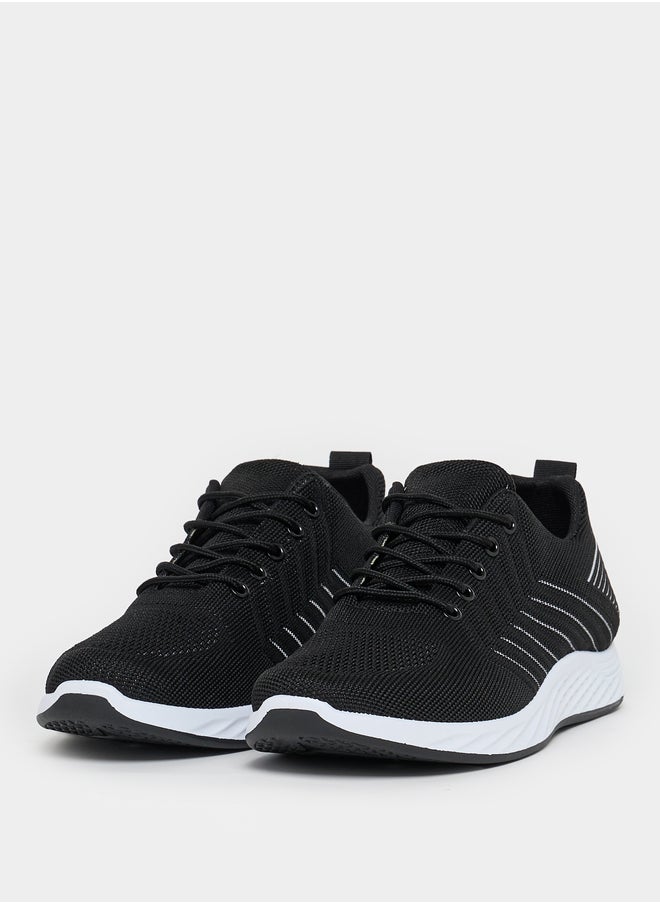 Styli Styli Knitted Breathable Lace Up Sneakers  - Image 3