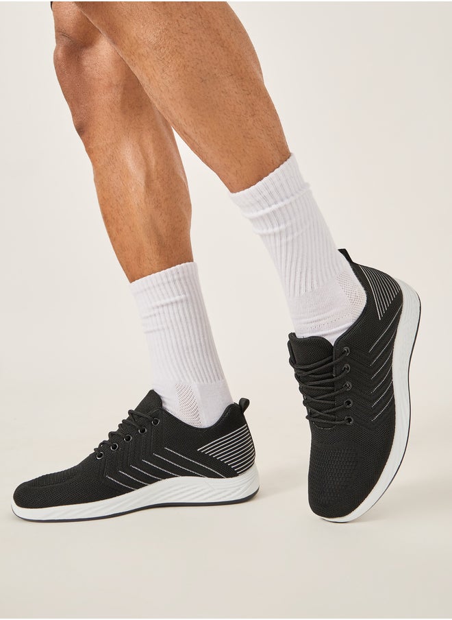 Styli Styli Knitted Breathable Lace Up Sneakers  - Image 1