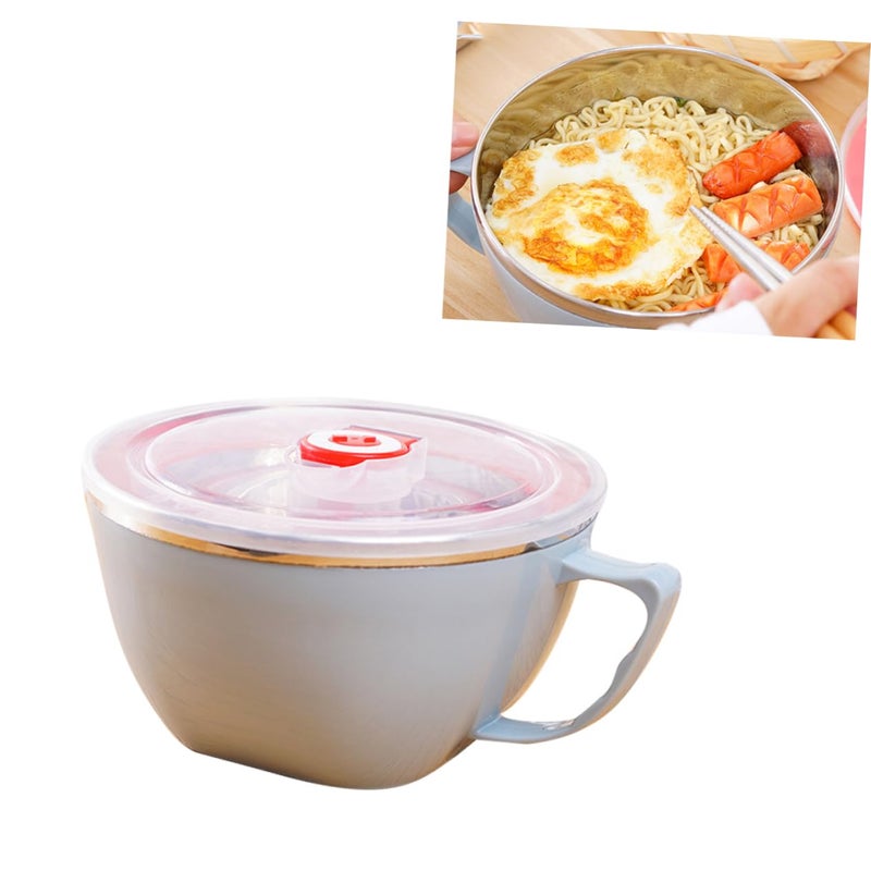 Stainless Steel Insulated Bowl With Lid For Kids Heat Retaining Ramen Noodle Soup - Image 4