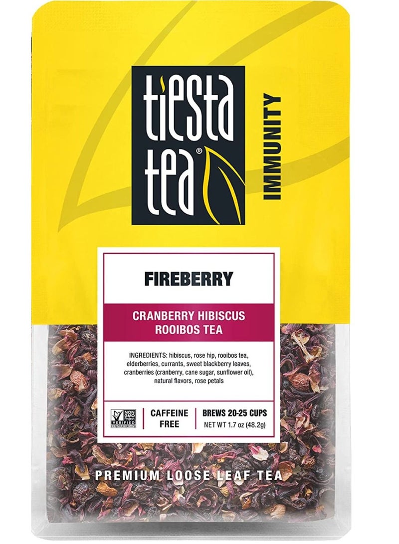 Tiesta Tea Fireberry Cranberry Hibiscus Rooibos Tea 30 Servings - Image 1