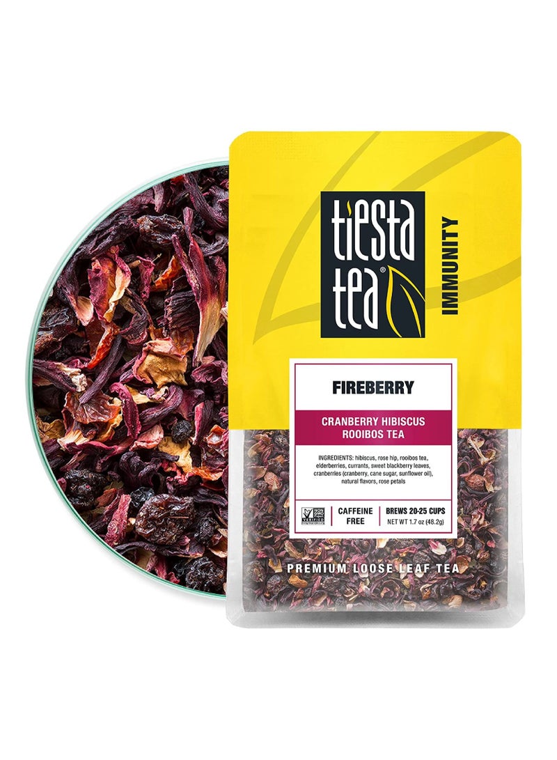 Tiesta Tea Fireberry Cranberry Hibiscus Rooibos Tea 30 Servings - Image 2