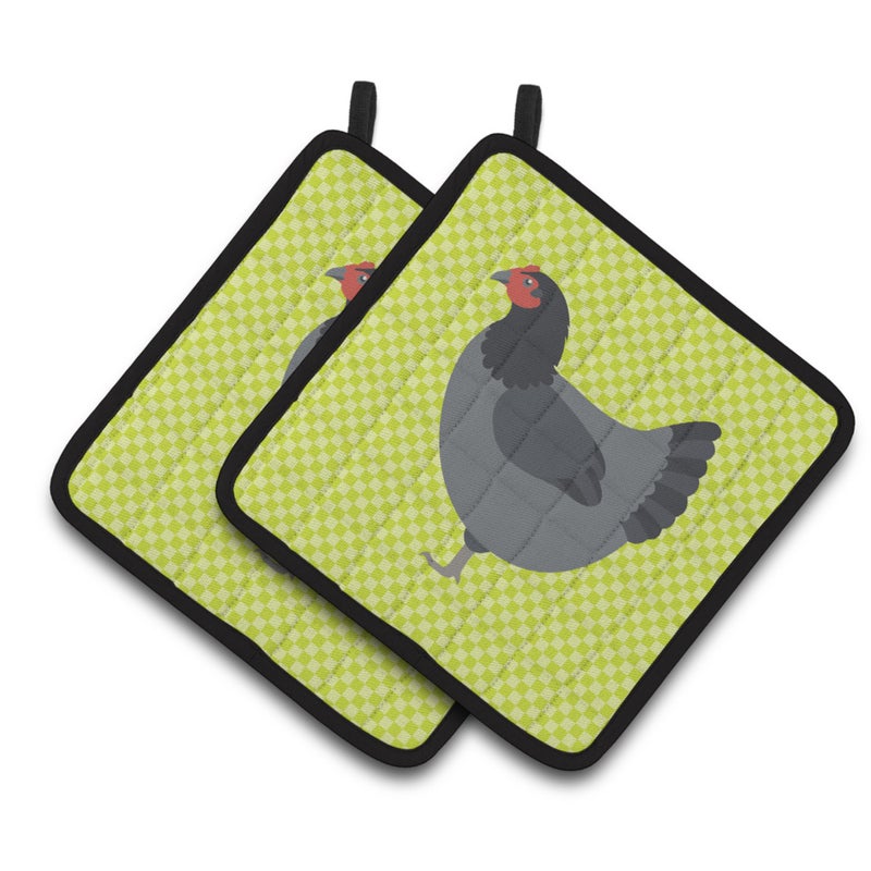Caroline's Treasures ""Caroline's Treasures Jersey Giant Chicken Green Decorated Pot Holder  7.5"""" x 7.5""""""