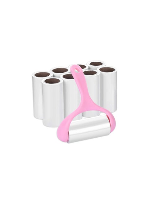 Pet Hair Remover Lint Roller with 9 Rolls Paper Core, Tearable Clothes Furniture Pet Cat Dog Lint Brush