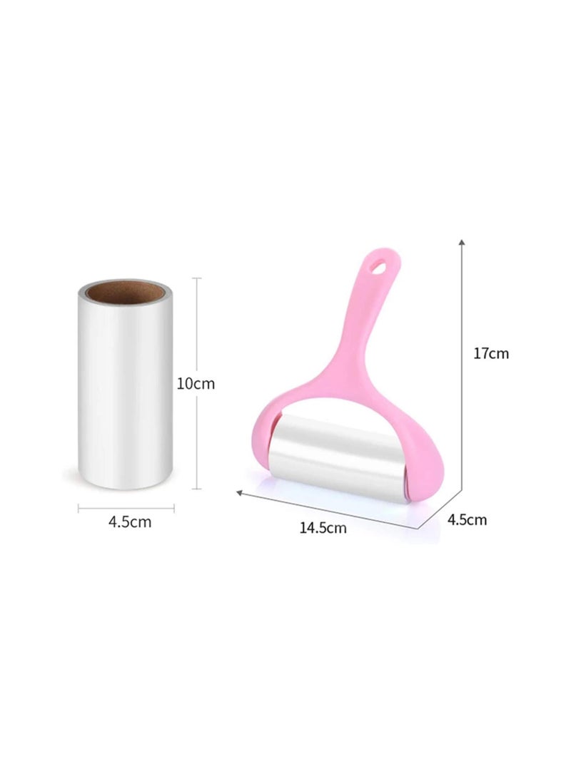 Pet Hair Remover Lint Roller with 9 Rolls Paper Core, Tearable Clothes Furniture Pet Cat Dog Lint Brush