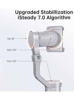 Generic Smartphone Gimbal iSteady XE Kit Gimbal Stabilizer for Smartphone 3-Axis Cell Phone Handheld Gimbal with Fill Light, Stabilizer for iPhone&Android Lightweight Youtuber Vlogging Live Stream  - Image 3