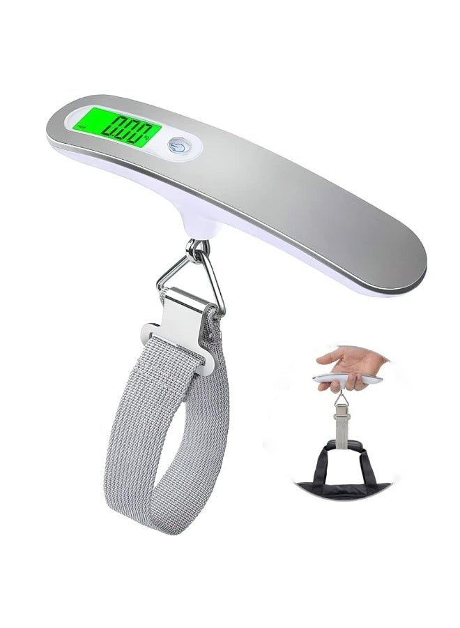 Portable Digital Luggage Scale, 50kg / 110lb Weight Capacity with Digital LCD Display and One Button for Simple Control, Strong Strap to Securely Hang Bag During Weighing, Compact and Lightweight Design for Measuring Baggage Weight Before Travel Suitable for Air Travel and Flights - Image 1