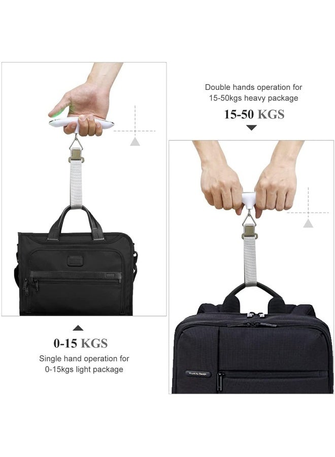 Portable Digital Luggage Scale, 50kg / 110lb Weight Capacity with Digital LCD Display and One Button for Simple Control, Strong Strap to Securely Hang Bag During Weighing, Compact and Lightweight Design for Measuring Baggage Weight Before Travel Suitable for Air Travel and Flights - Image 4