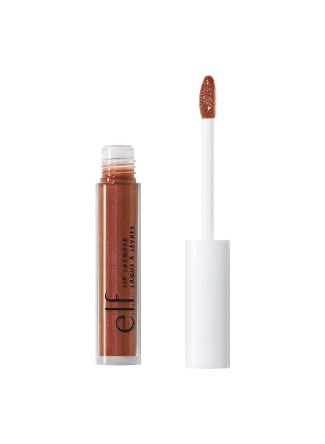 elf طلاء شفاه، مغذي، غير لزج، لامع للغاية مع لون شفاف، مدعم بفيتامينات A و E، نباتي وخالي من القسوة، عضة حب - Image 1