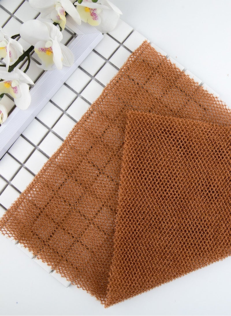 2 Piece African Exfoliating Long Body Washcloth Black and Coffee Skin Smoothing Bath Towel Set for Enhanced Softness and Exfoliation with Dense Weave African Sponge Net for Silky Skin - Image 3
