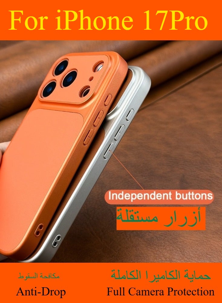 Dili Apple Black iPhone Case IPhone 17 Pro Luxury Upgrade Can Immediately Become 17 Series Retro Faux Leather Phone Case Compatible with iPhone Apple iPhone Case Large Window Camera Shockproof Soft Border Hard Cover - Image 4
