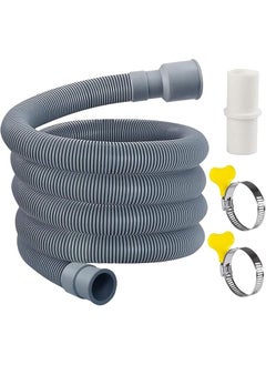 erorex Washing Machine Drain Hose Washer Drain Hose Extension Kit With 1 Extension Adapter And 2 Hose Clamps 6 Feet  - Image 1