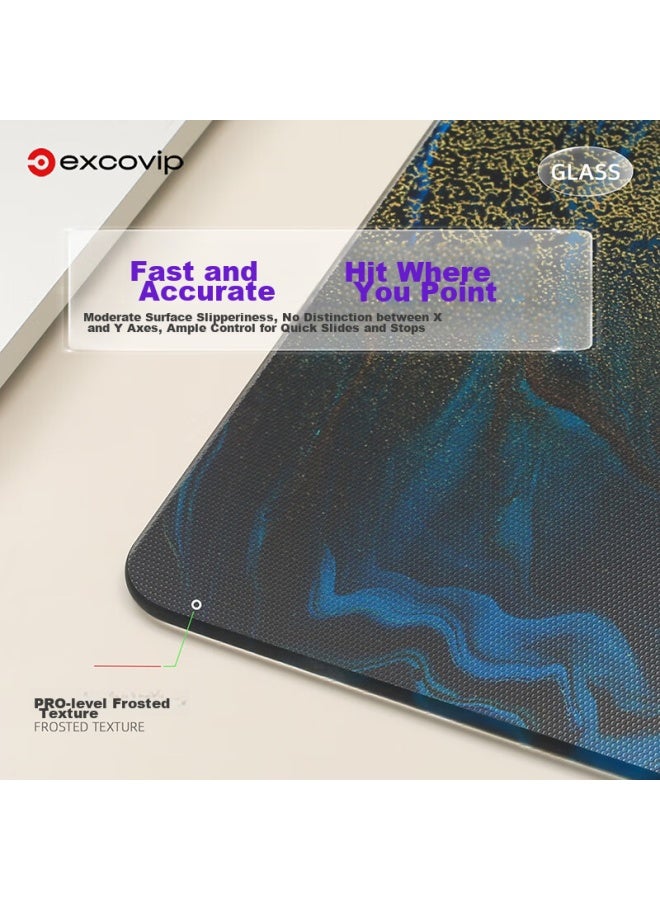 Exco Glass Mouse Pad, Photovoltaic Professional E-sports Gaming Mouse Pad, Hard Colorful Pad, Computer Office Laptop Small And Medium Size 250*200mm, Gold Marble 0094 - Image 5