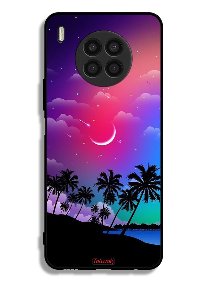 Tolwak Huawei nova 8i Protective Case Cover Moon In Night Art - Image 2