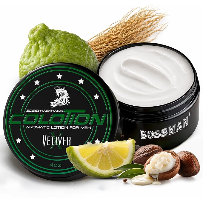 bossman Colotion - 2 in 1 Men's Lotion and Cologne - Moisturizer and Hydrating Scented Body Lotion - Mens Scented Lotion for Daily Use (Vetiver X) - Image 1