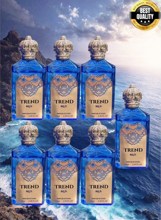 Trend 7 Pieces Trend Blue Perfume EDP 100ML - Image 1