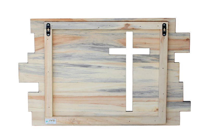 eSplanade Wooden Jesus Christ Cross with Bible Verse Home Wall Decor Plaque Church Chapel Decoration - Image 4