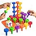 Skoolzy Peg Board Set Montessori Toys for 2 Year Old 33 Pc Plastic Peg Board for Kids Occupational Therapy Toys with Pegs Dice Lacing String Storage Bag - Image 3