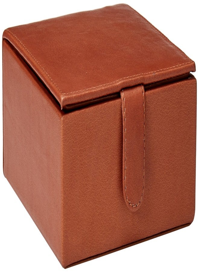 Piel Leather Small Leather Gift Box, Saddle, One Size - Image 1