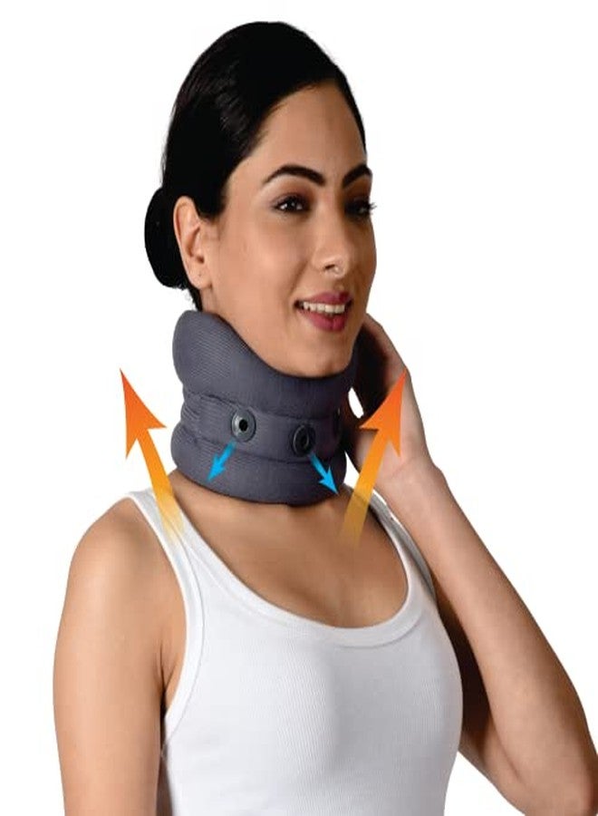 AccuSure Elastic Soft Cervical Collar for adjusting the neck in the flexion, extension, or hyperextension position. | Grey color (M) - Image 5