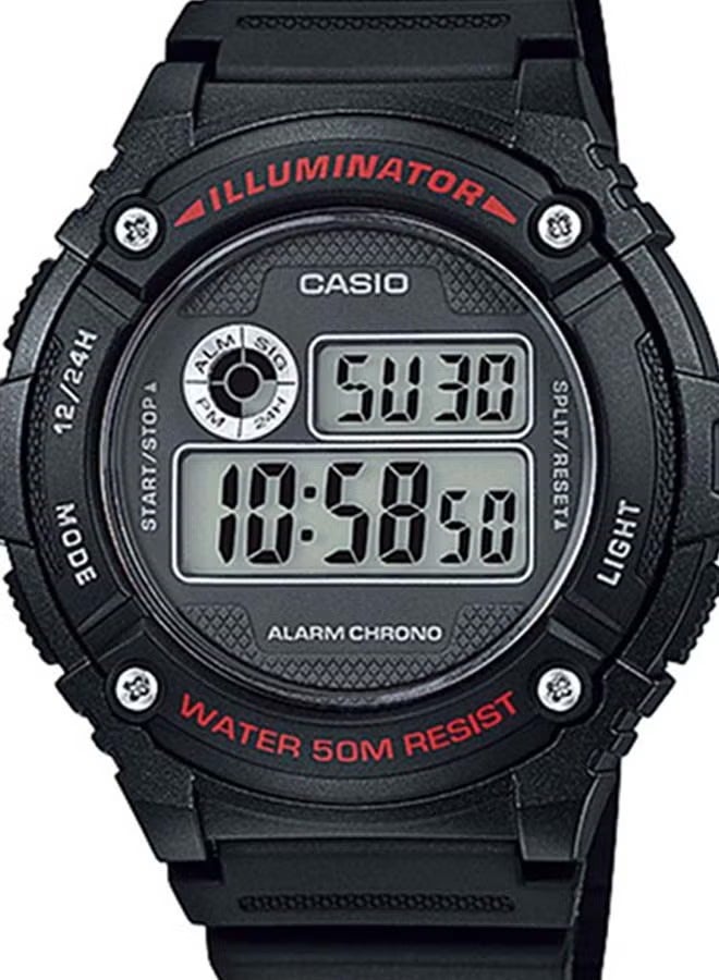 CASIO Men's Resin Digital Watch W-216H-1AVDF - Image 2