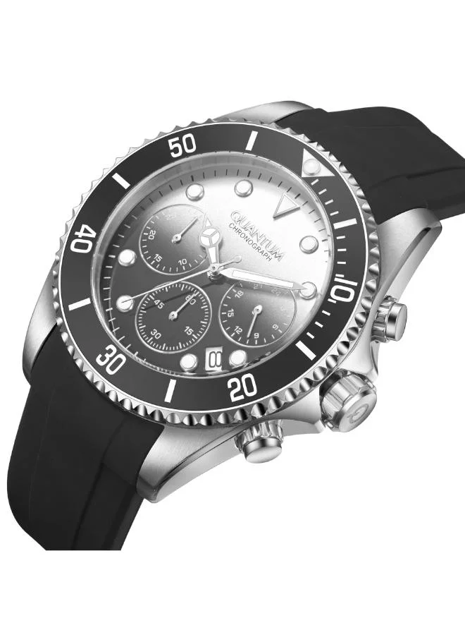 Quantum Men's Silicone Chronograph Watch PWG1099.351 - 44 mm