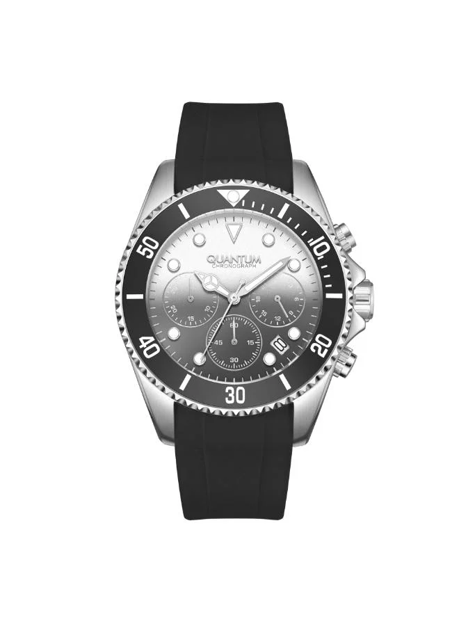 Quantum Men's Silicone Chronograph Watch PWG1099.351 - 44 mm