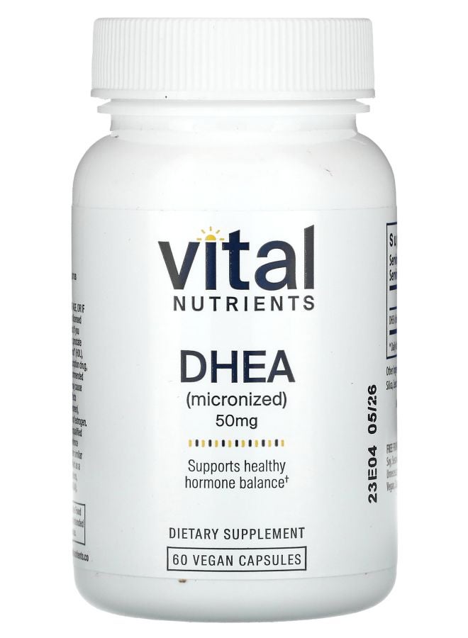 Vital Nutrients DHEA (Micronized) 50 mg 60 Vegan Capsules