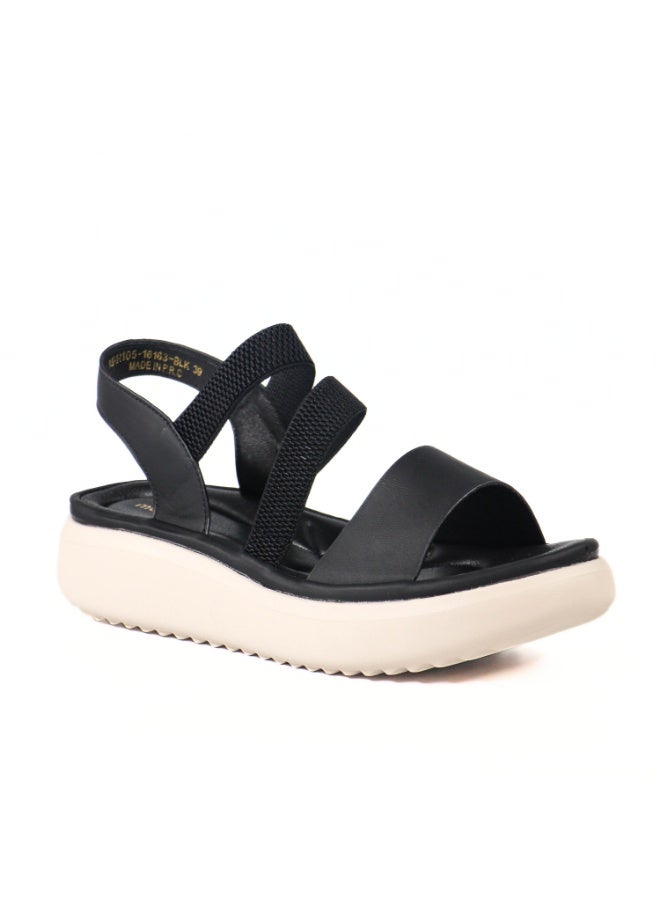 Mon Ami Women’s Platform Comfort Sandals | Lightweight Elastic Strap Walking Sandals | Cushioned Open Toe Casual Footwear | Soft Support Slingback Sandals for Daily Wear Travel Outdoor Use | Modern Comfort Fashion Sandals - Image 4