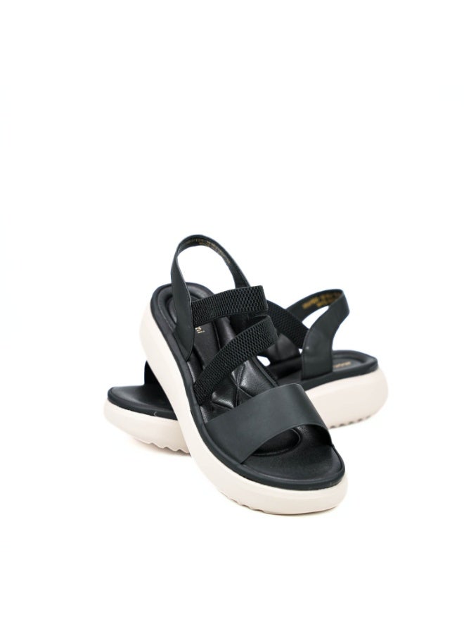Mon Ami Women’s Platform Comfort Sandals | Lightweight Elastic Strap Walking Sandals | Cushioned Open Toe Casual Footwear | Soft Support Slingback Sandals for Daily Wear Travel Outdoor Use | Modern Comfort Fashion Sandals - Image 2