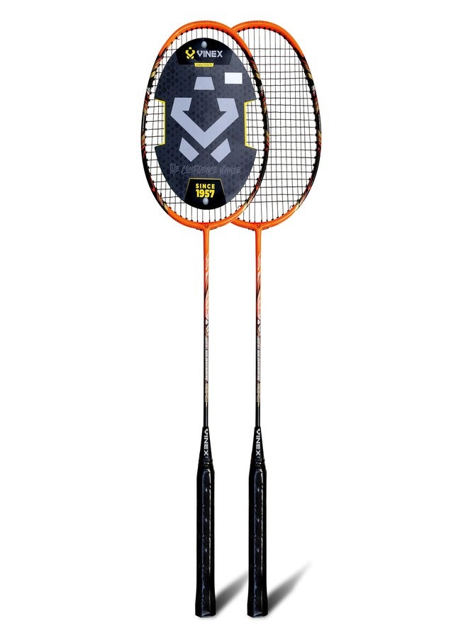Vinex VTEC 450 Badminton Racket | Lightweight 93g ±5g | Durable Aluminium Head & Fibreglass Shaft | Isometric Frame | Ideal for Beginners & Professional Training | Set of 1 | Without Carry Bag - Image 4