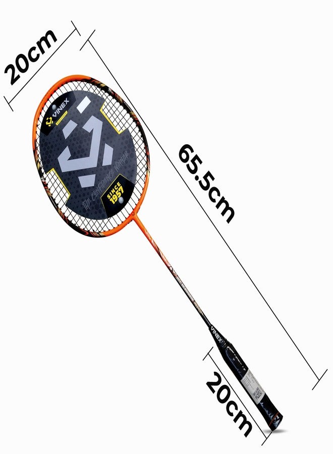 Vinex VTEC 450 Badminton Racket | Lightweight 93g ±5g | Durable Aluminium Head & Fibreglass Shaft | Isometric Frame | Ideal for Beginners & Professional Training | Set of 1 | Without Carry Bag - Image 3