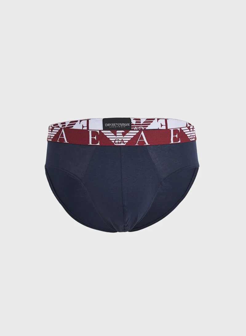EMPORIO ARMANI 3 Pack Logo Band Assorted Briefs