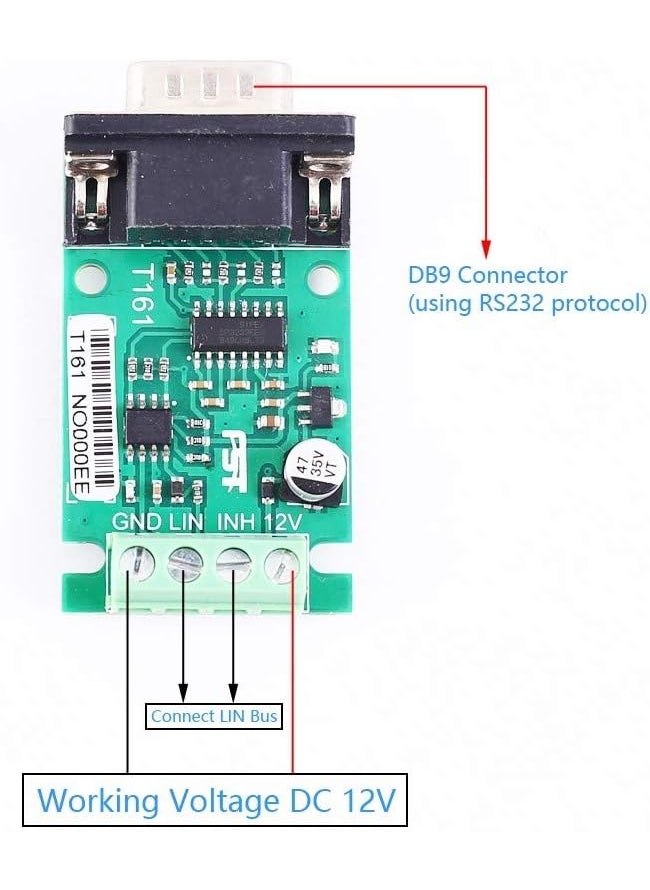 DONGKER - DONGKER RS232 to LIN Bus ModuleRS485 to UART Converter DB9 Female Connector Breakout Board - Image 1