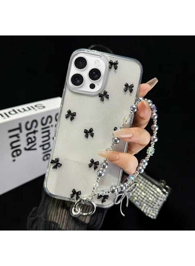 S-TOP Case For iPhone 16 Pro Little Fresh Bow Bracelet Chain TPU Phone Case - Image 1