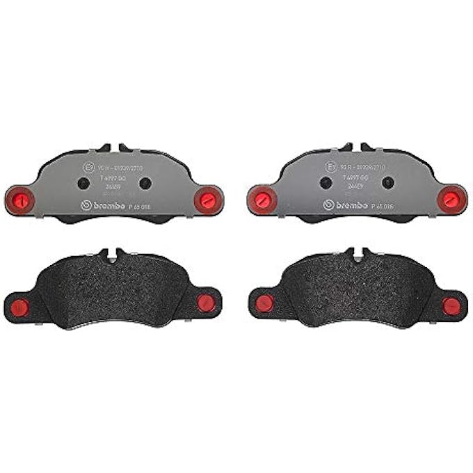 ريحني مجموعة وسادات الفرامل القرصية الأمامية Brembo P65018 مكونة من 4 - Image 1